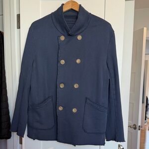 Frank & Eileen Navy Double-Breasted Pea Coat